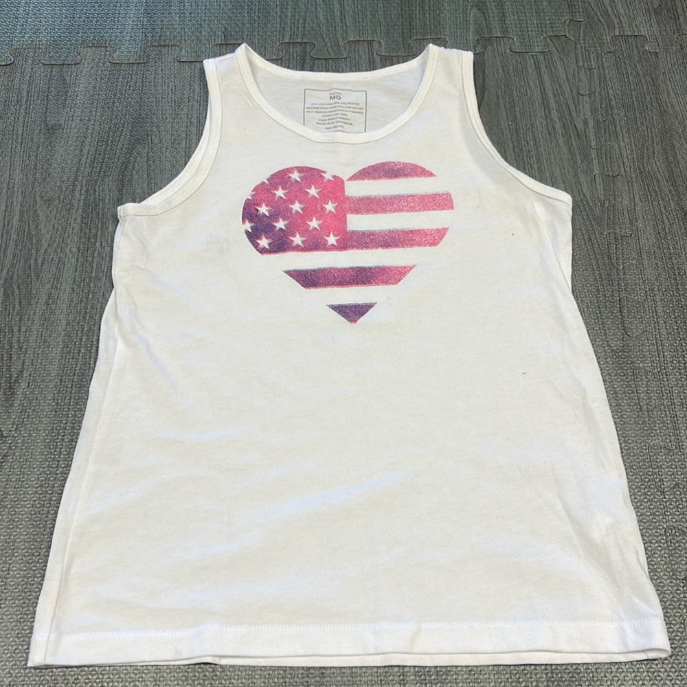 USA Heart Tank USA 🇺🇸 ❤️ - Girls Size Medium